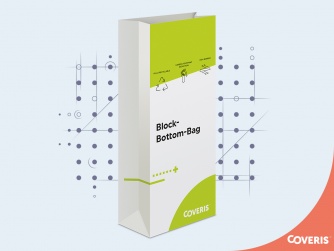 Coveris presents a certified pre-made block bottom bag range, fully recyclable in the paper cycle