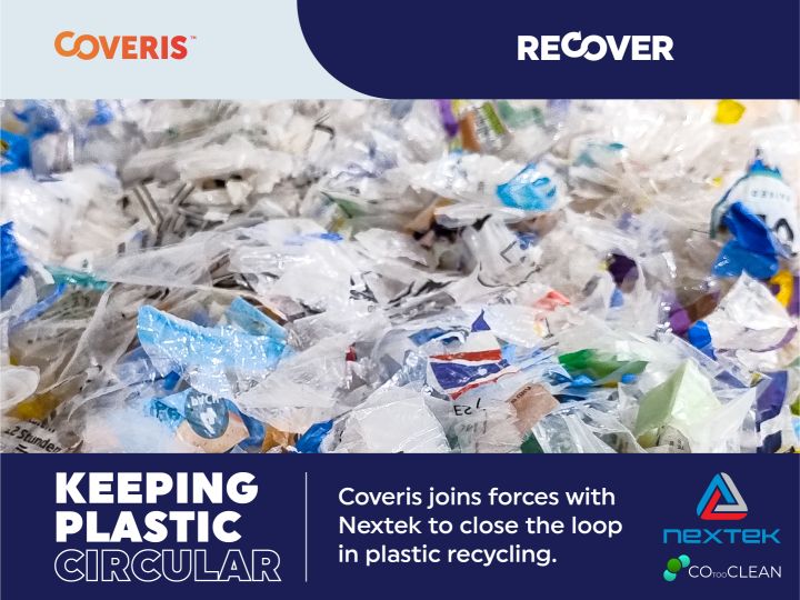 Nextek and Coveris join forces to revolutionise mechanical recycling for food-grade plastic film