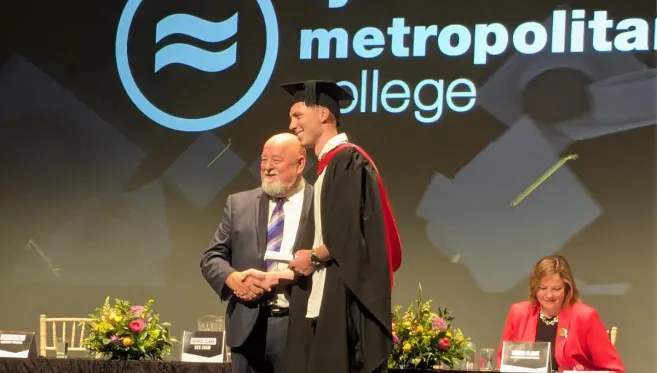 Reilly McKenzie at his graduation as a qualified engineer