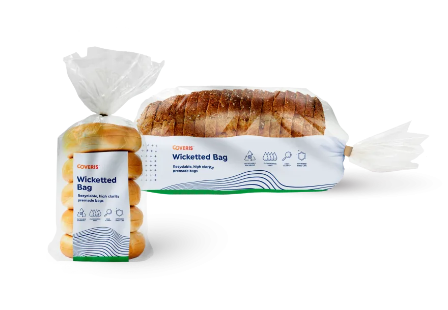 Coveris Wicketted Bags for Bakery goods like Toast, cut bread, bagels and other, group picture