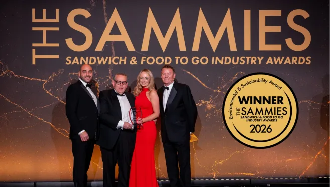 Coveris team receiving the Sammies 2026 Environmental & Sustainability Award
